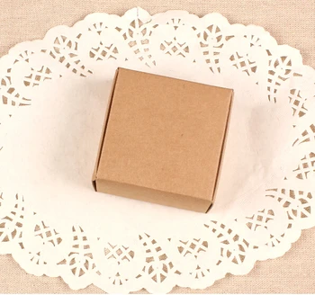 

4*4*2cm Wholesale Kraft Paper Ring Box Small Gift Boxes For Jewelry Custom Jewellery Packaging Box 50pcs
