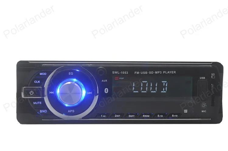 Бесплатная доставка 1 Din автомобильный радиоприемник Mp3 плеер Автомобильный Поддержка USB/SD/EQ/Bluetooth/FM/Aux/часы Многофункциональный горячая