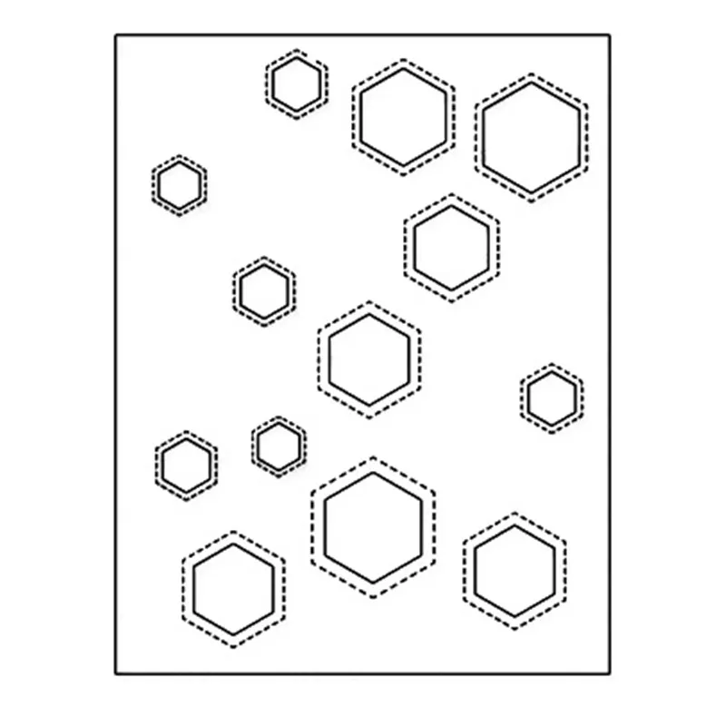 

GJCrafts Hex Cover Panel Dies Frame Dies Metal Cutting Dies for Card Making Scrapbooking Embossing Decor Stencil Craft Dies