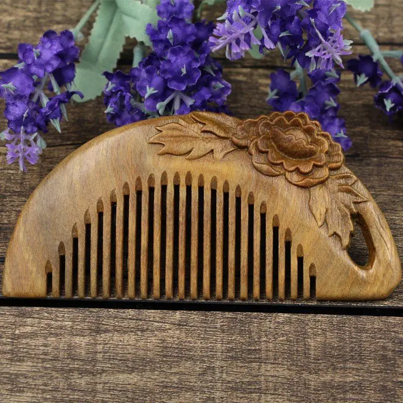 Natural anti static sanders wood combs massage wooden sandalwood Comb