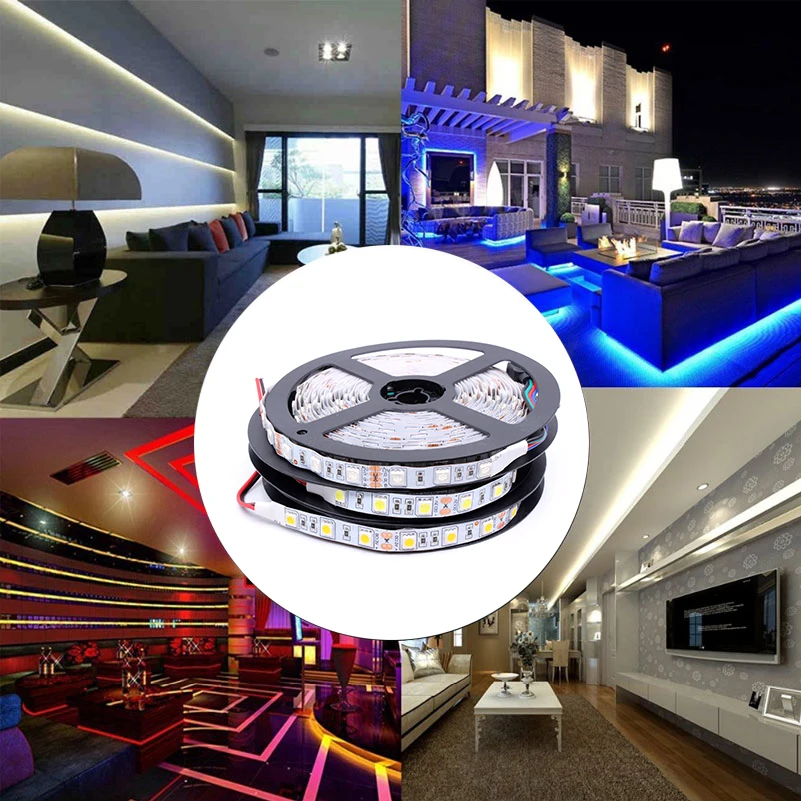 5M 300 LED Strip Light Non Waterproof DC12V Ribbon Tape SMD2835/5050 Flexible RGB RGBW Home Lighting | Освещение