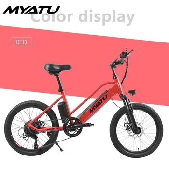 

MYATU EU drop shipping service 36V250W adult Electric Bike Full Suspension High torque High speed Bike Vermillion ebike