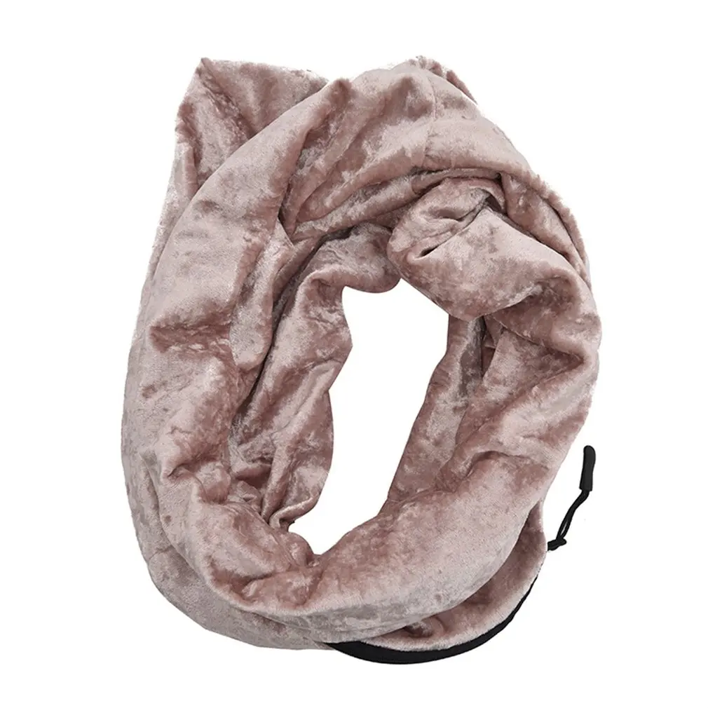 Весенне-зимний шарф для мальчиков и девочек, унисекс, для влюбленных, однотонный теплый шарф-петля, секретный карман на молнии, шаль, воротники для шеи, детский шейный платок