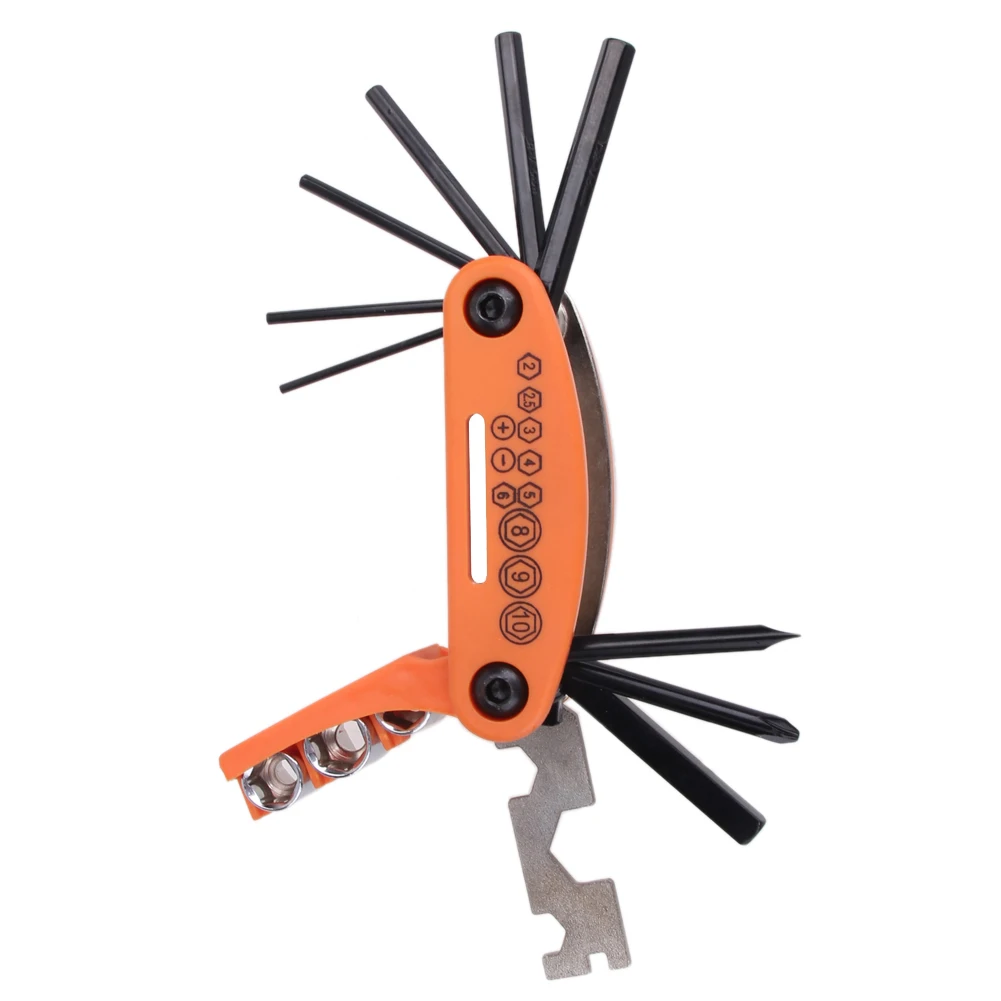 

15 in 1Multitool Bike Bicycle Repair Tool Set Hex Wrench Screwdriver Spanner Lever Key Road Bike Hand Repairing Tools Bike Parts