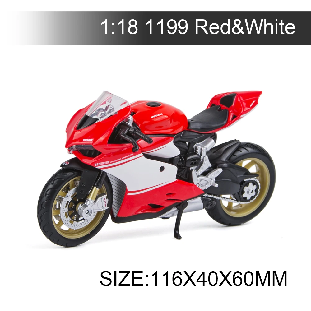 Maisto 1:18 мото модели Ducati 1199 Superleggera красного и белого цвета, Мотоцикл Модели Diecast миниатюрный Race игрушка для Коллекция подарков