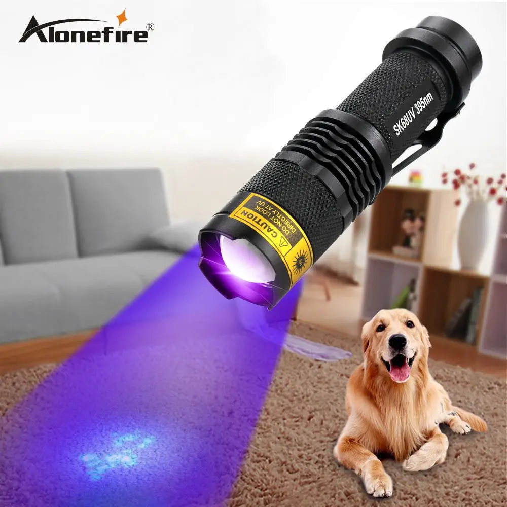 ALONEFIRE SK68 395nm ultraviolet Flashlight UV Flashlight Torch Light