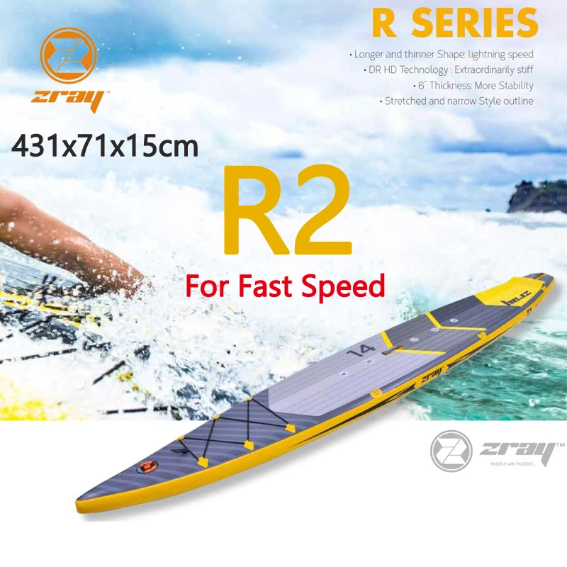 Серфинга 431x71x15 см 14ft Цзилун Z RAY R2 надувные sup расы быстро Совета веслом доска для серфинга скорость Спортивная лодка bodyboard