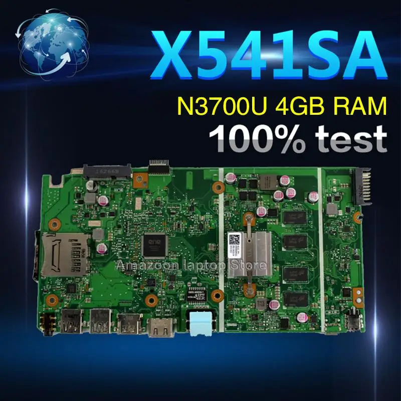 

Amazoon X541SA motherboard For ASUS X541 X541S X541SA laptop motherboard X541SA mainboard test OK 4 cores cpu 4GB RAM