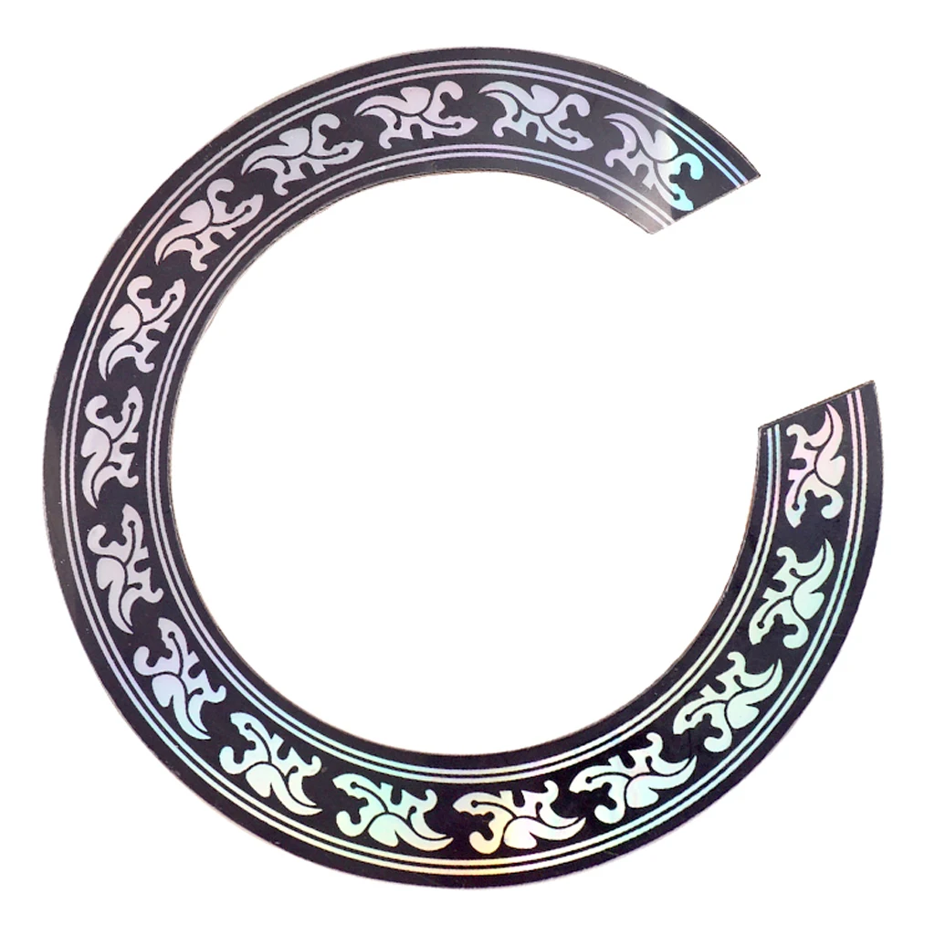 

Durable 1 Piece Rigid Plastic Decal Sticker for 38/ 39inch Acoustic Folk Guitar Soundhole