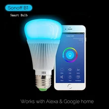 Sonoff B1 E27 LED Candelabra Light Bulbs,6W Dimmable Wiif Smart Bulb,Energy Saving Remote Control Smart Home Automation Module