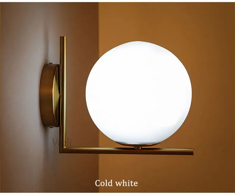 Lâmpada de Parede para Sala Sala de Estar Parede do Quarto Corpo de Ferro Abajur de Vidro Luz do Banheiro Sconce Moderno Levou de Estar Luz Lâmpada Retro Casa Iluminação 18 High Quality wall lamps sconces