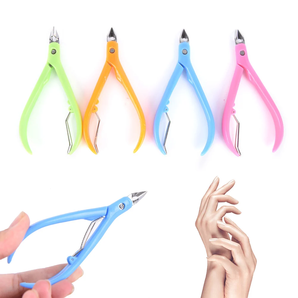 

1Pc Cuticle Nail Clipper Manicure Stainless Steel Scissors Nail Cuticle Clippers Dead Skin Scissors Color Random