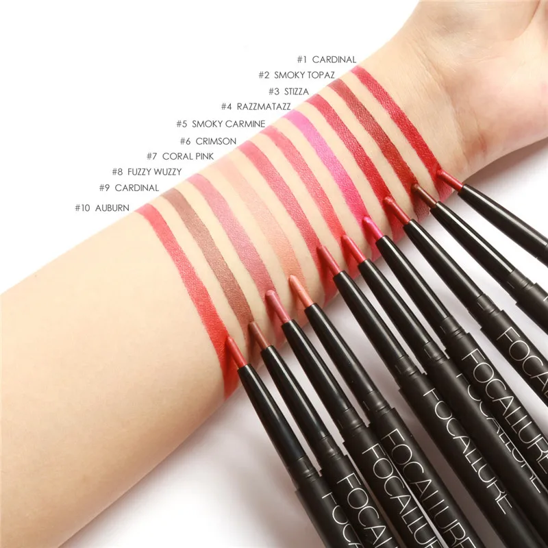 FOCALLURE Matte Lip Liner Pencil Functional Eyebrow Eye Makeup Waterproof Colorful Cosmetic Lipliner Pen Easy to Wear | Красота и