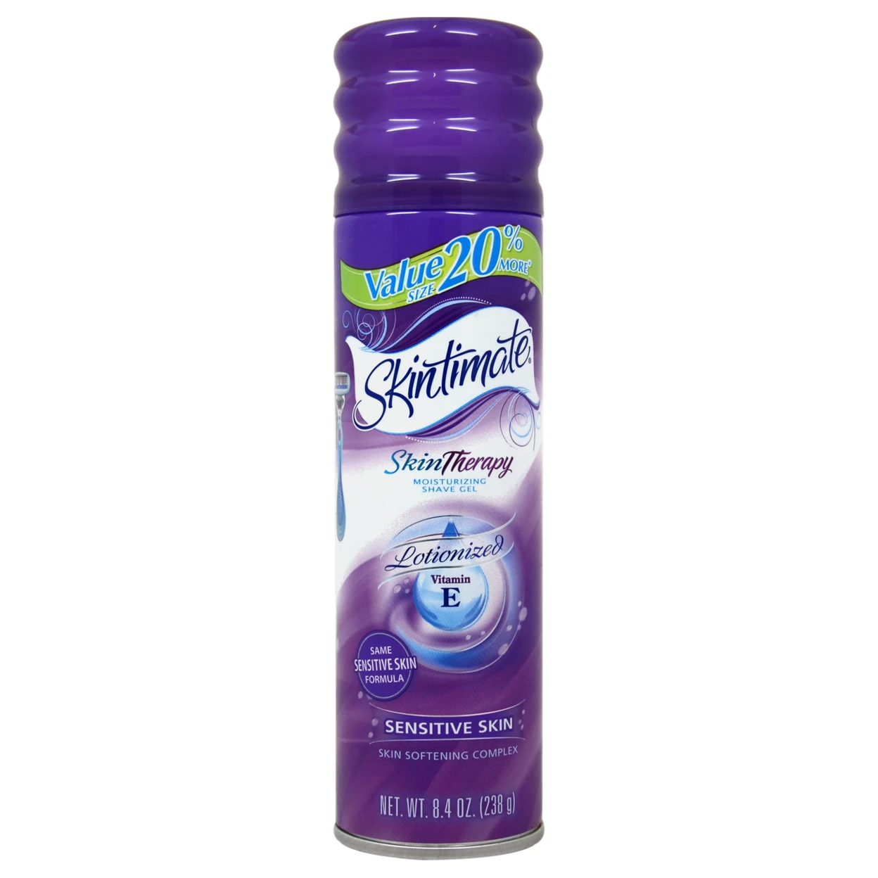 Skin Therapy Moisturizing Shave Gel For Sensitive Skin by Skintimate for Women - 7 oz Shave Gel