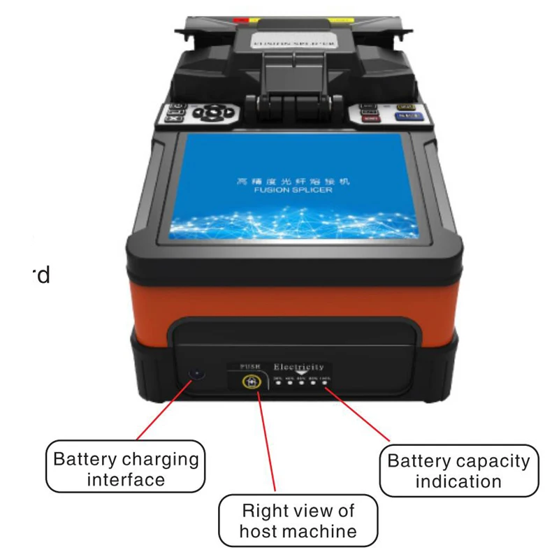 

A-81S Orange Voll Automatische Fusion Splicer Machine Fiber Optic Multi-function FTTH Fusion Splicer Machine English version