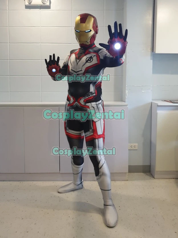 Adult Kids Avengers 4 Cosplay Costume 3D Print Spandex Avengers Endgame film Quantum Realm Team Zentai Bodysuits for Party