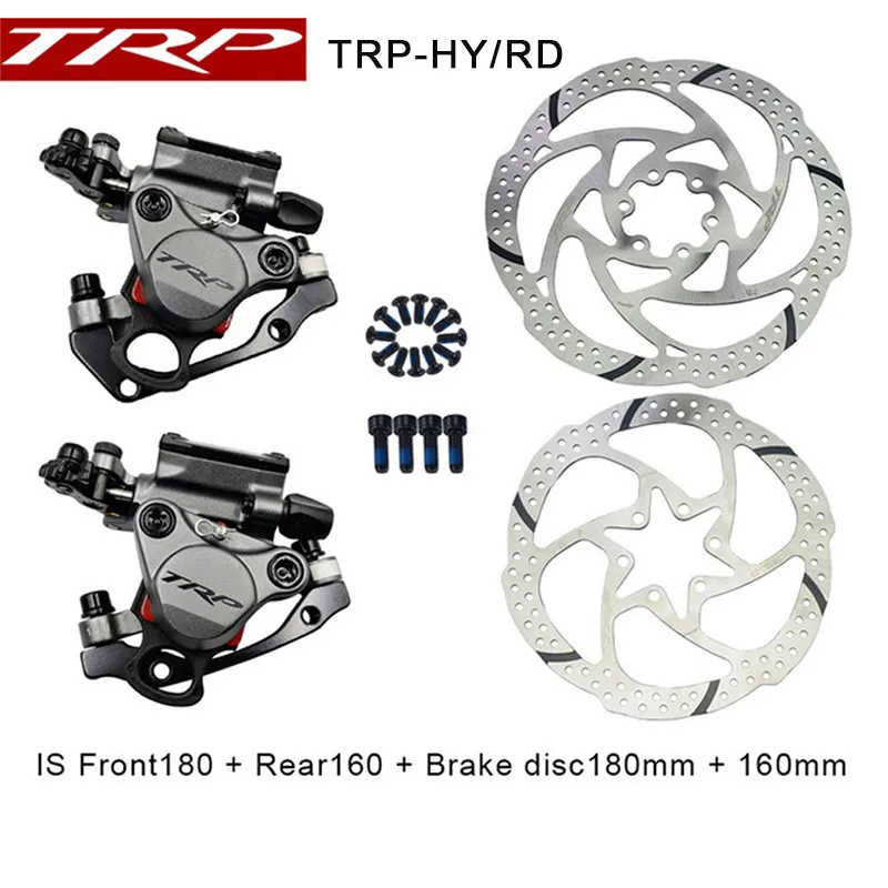 TRP HY/RD Flat Mount Cable-Actuated Hydraulic Disc Brake set Front & Rear 160mm TRP HY/RD Flat Mount Cable-Actuated Hydraulic Disc Brake set Front & Rear 160mm