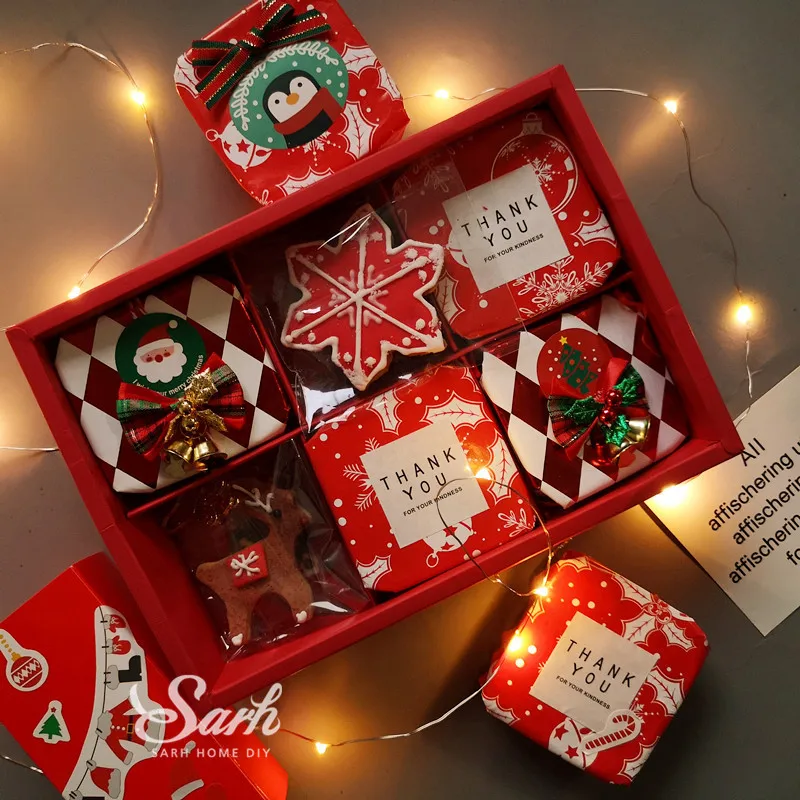 5 шт./упак. простой стиль красная Подарочная коробочка коробки для торта упаковка для кондитерских изделий для украшения выпечки пакет