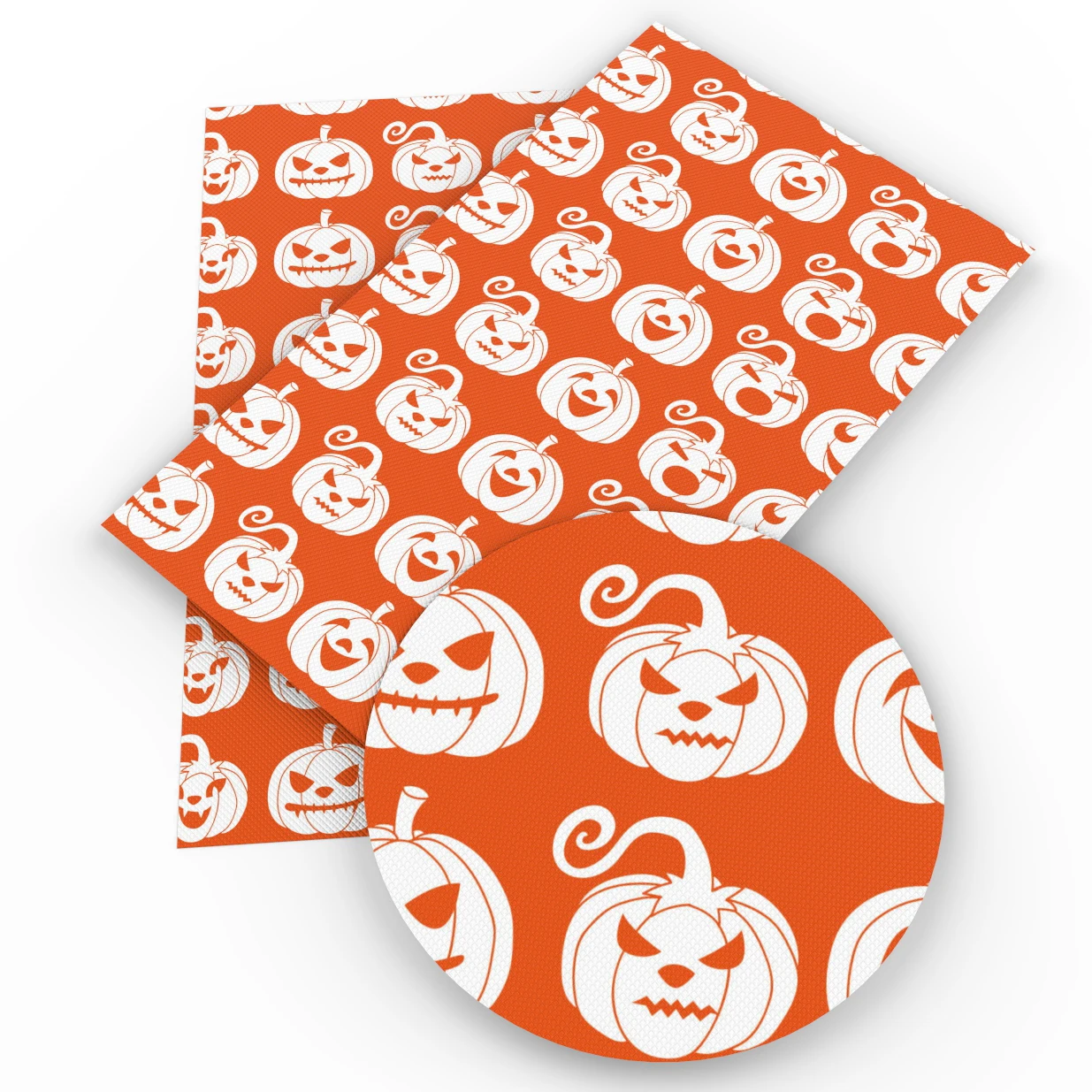 

david angie 20*34cm pumpkin Halloween faux Artificial Synthetic leather fabric,DIY Decorative Garment Knotbow Bags,1Yc4242
