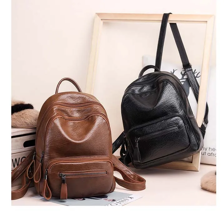 

Discount Ladies Backpack 2018 New FMBZ Fashion Woman Backpack Student Bag Large Capacity Ladies Travel Bag Free Shipping