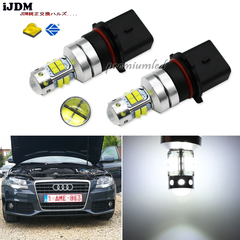 

iJDM Exclusive designed Error Free Super Bright White 10-SMD P13W LED Bulbs For 2008-2012 Audi A4 Q5 Daytime Running Lights