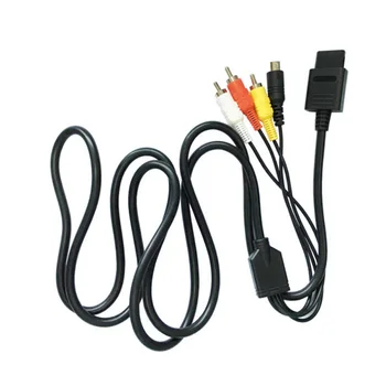 

1.8M 6FT AV Composite S-Video RCA Video HD TV Cable For Nintendo 6 For SNES For SFC For Nintend NGC AV Cable
