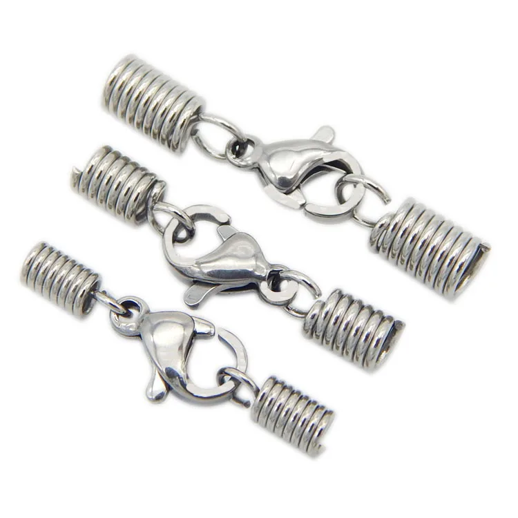 

JOYMARK 3 Sizes Stainless Steel Spring Washer End Caps Lobster Claw Clasp Set Jewelry Findings Accessories BXGC-047