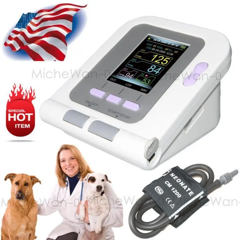 

Digital Veterinary Blood Pressure Monitor CONTEC08A, VET NIBP+SPO2 Probe,PC SW