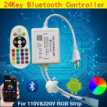

220V Bluetooth RGB controller 110V RGB led strip Bluetooth led dimmer RGB 220V Led Strip IOS Android 4.3 system APP