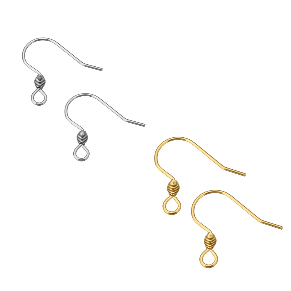 100Pairs/lot Stainless Steel Earring Findings Earrings Clasps Hook DIY