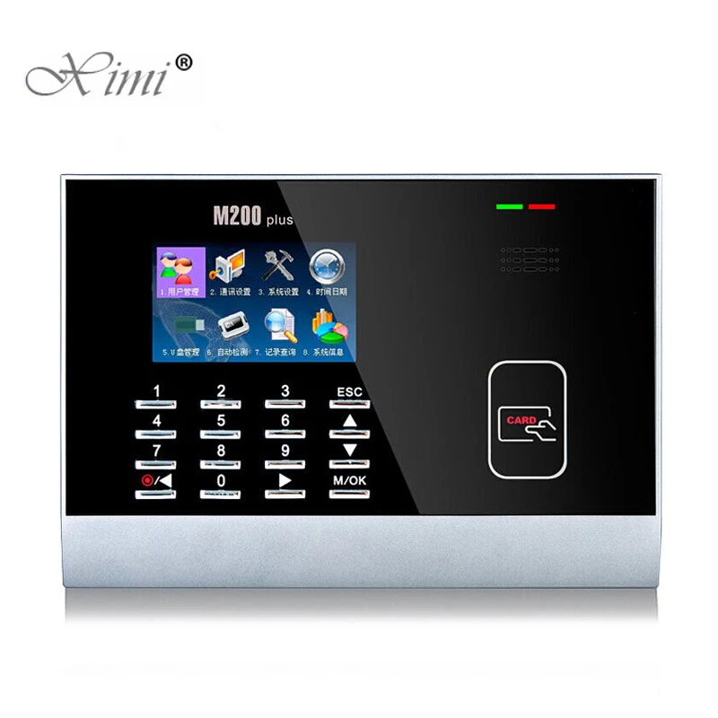 ZK M200Plus 125 кГц RFID карта биометрическое время работы со смарт картой рекордер