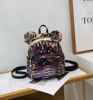 

Glitter Women Sequins Backpack Teenage Girls Travel Mini Backpacks Bags Bling Rucksack Children School Bags Bagpack