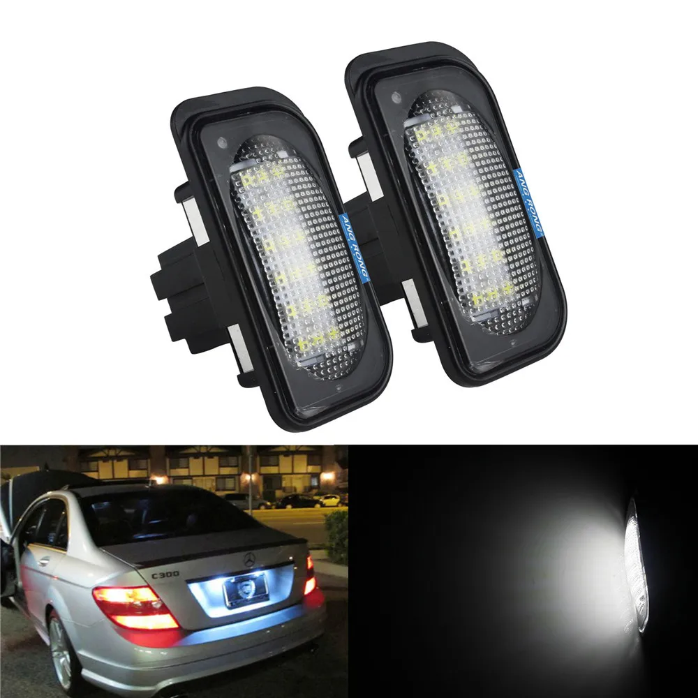

ANGRONG 2X LED Licence Number Plate Light Error Free For Mercedes Benz C-Class W203 Saloon