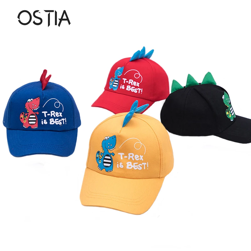 Ostia/2019 детская бейсболка в форме динозавра летняя Детская кепка с рисунком для