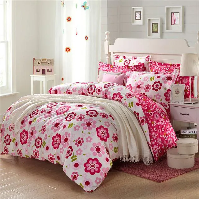 Pink Girls Quilt Covers Duvet/Doona Cover for Kids Bright Vividin