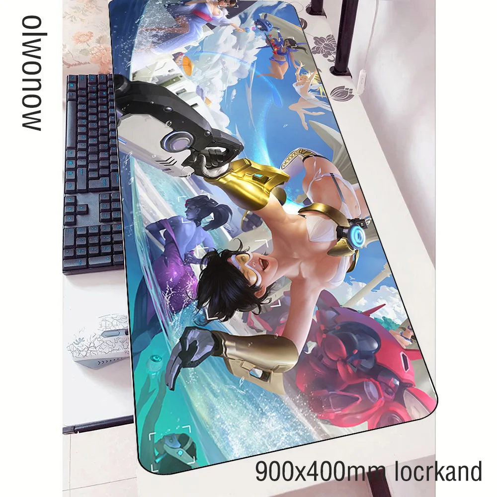Коврик для мыши overwatch геймер милый 90x40 см notbook игровой коврик Большой 3d ПК
