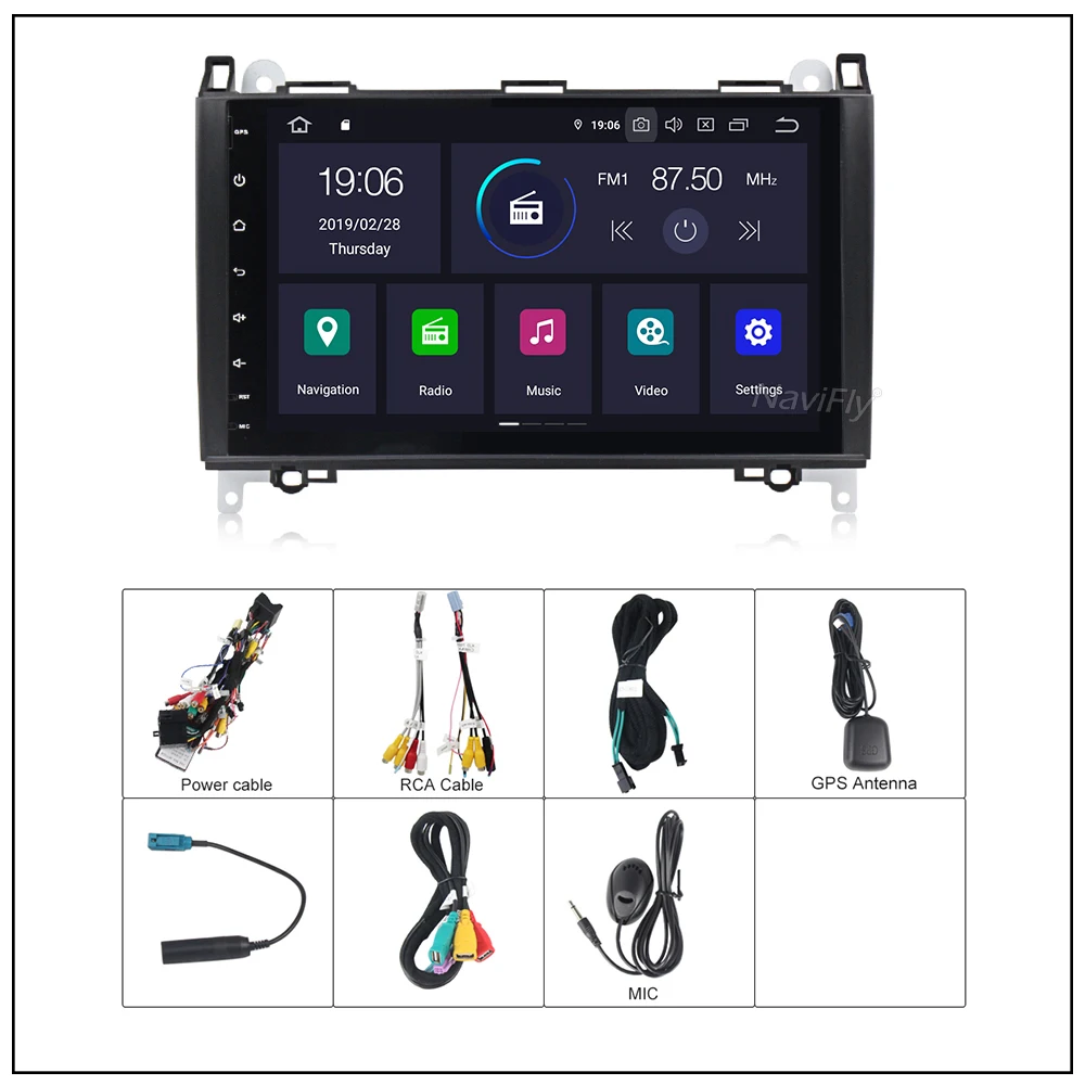 Flash Deal NaviFly PX30 IPS+DSP Android 9.0 car multimedia player for Mercedes Benz B200 A B Class W169 W245 Viano Vito Sprint W906 NO DVD 5