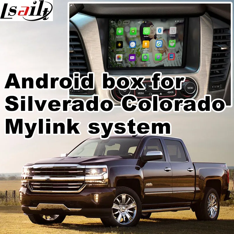 Android GPS navigation box for 2014 Chevrolet Silverado Mylink system video interface with cast screen