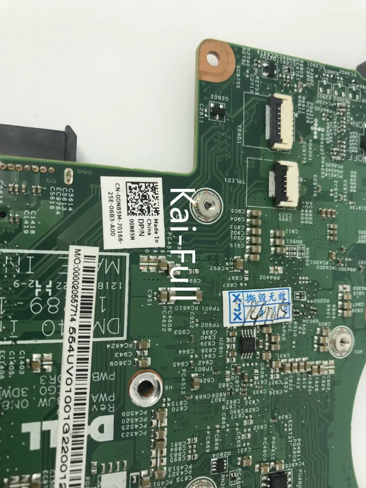 amazing  Kai-Full CN-0K76FX K76FX FOR Dell Inspiron 5423 Laptop Motherboard DMB40 11289-1 I5-3337U mainboard