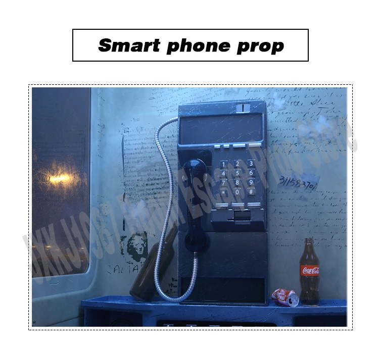 Adereços para Escapar Direita para Desbloquear com Pistas de Áudio Escapar Quarto Prop Horrível Telefone Inteligente Jogo Chamada Dial Senha 3 Kits de sistema de alarme