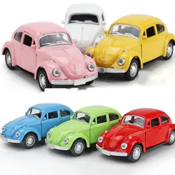 Лидер продаж Beetle сплава автомобиля для Chiildren Симпатичные Моделирование модели автомобилей 1:36 отступить автомобиля открытых дверей