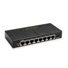 8 Порты высокая производительность Gigabit сетевой коммутатор RJ45 10/100/1000 м Base Fast Ethernet Smart коммутатор с 5 В 1A DC Мощность адаптер