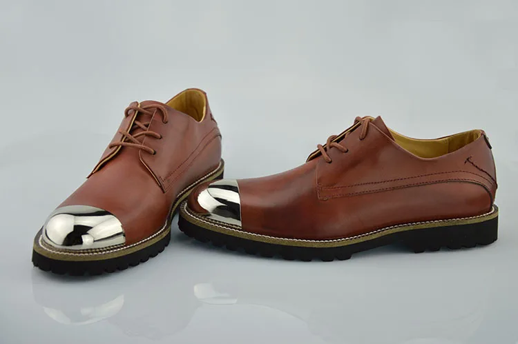 Новинка; Мужская обувь из натуральной кожи; Chaussure с металлическими наконечниками; шикарная обувь в стиле Джастина Бибера; Чукка; креповая обувь «Челси»; деловая обувь для мужчин