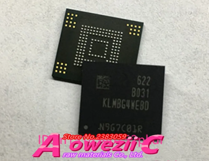  Aoweziic 100% new original KLMBG4WEBD-B031 BGA Memory chip EMMC font 32GB