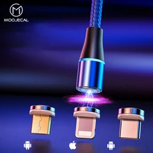 3A Magnetische Kabel Micro Usb Kabel Schnelle Lade Telefon Usb Daten Kabel Typ-C Magnet Ladegerät Usb-c für iPhone huawei xiaomi(China)