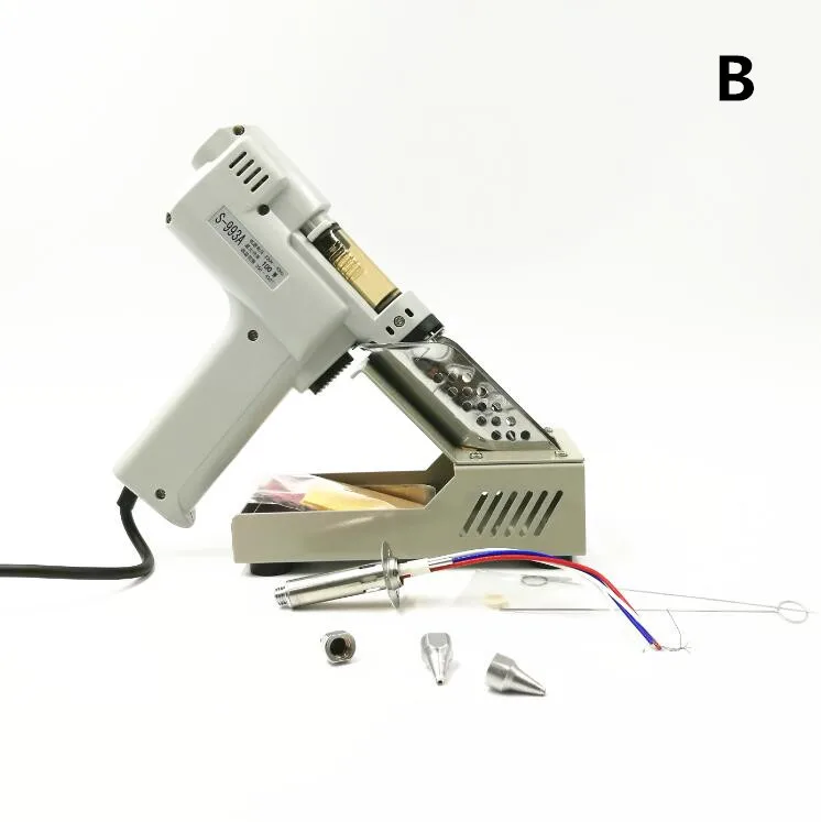 110 В/220 В пистолет для распайки Электрический абсорбирующий пистолет S-993A Электрический вакуумный насос для распайки припоя присоска пистолет 100 Вт - Цвет: B-220V
