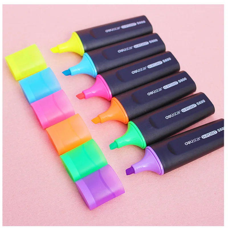 20 PCS / Set Highlighters Marker Pen Korean Version Oblique Head