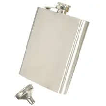 HGHO-Stainless Steel Whisky Liquor Alcohol Pocket Hip Flask +Funnel