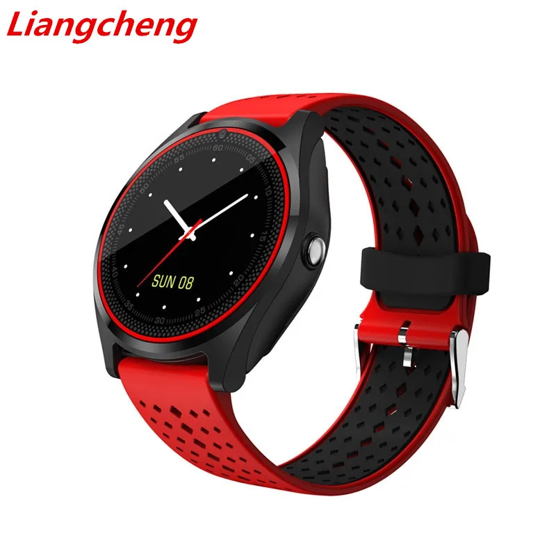 V9 Smart Watch with Camera Bluetooth Smartwatch SIM Card Wristwatch for Android Phone Wearable Devices pk dz09 A1 gt08 | Электроника