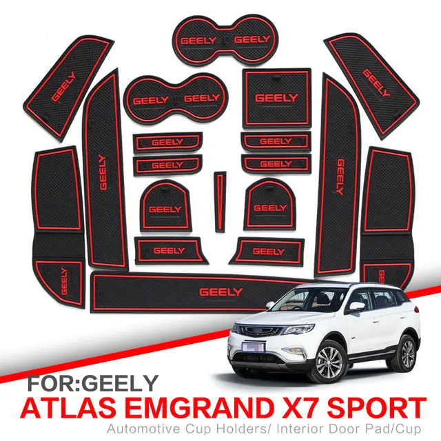 Us 13 41 10 Off Zunduo Anti Slip Gate Slot Mat For Geely Atlas Emgrand X7 Sport 2016 2017 2018 2019 Proton X7 Rubber Cup Holders Non Slip Mats On